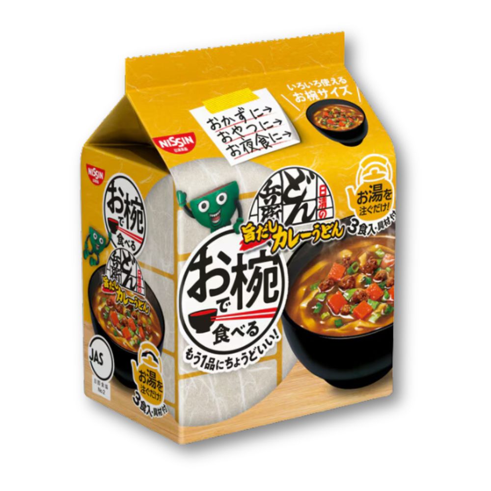 Nissin Donbei Umami Dashi Curry Udon – 3 Mahlzeiten Packung