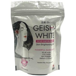 Geisha weiß – klassisch – Narbe und Makel – Seifenriegel – 65 g
