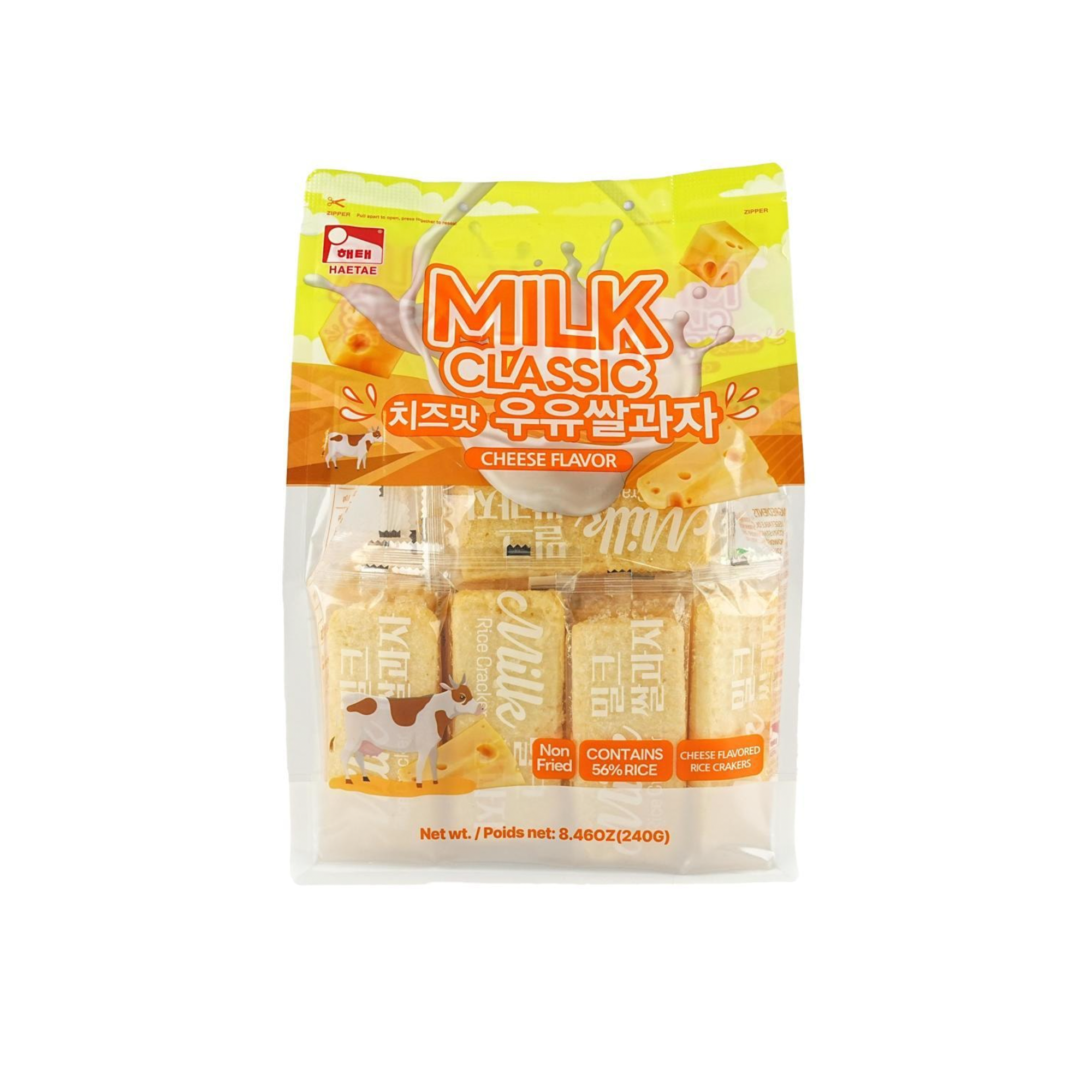Haitai Reis Crackers Milch klassisch Cheddar Geschmack (240g) (Korea)