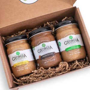 georgia schleifer georgie gewachsen Nussbuttern: Trio Geschenkbox – 3 Gläser x 12 Unzen