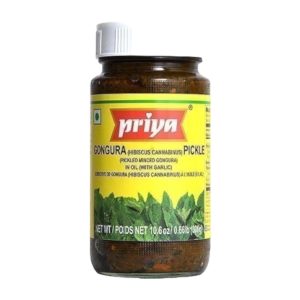 Priya Gongura Pickle in Öl (mit Knoblauch)