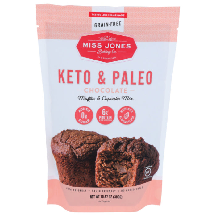 Miss Jones Baking Co Mischung Schokoladen Muffin 10.57 Oz – Packung mit 6 Stück