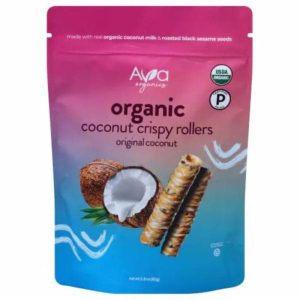 Ava Organics Kokosnuss knusprige Walzen original, 14,1 Unzen