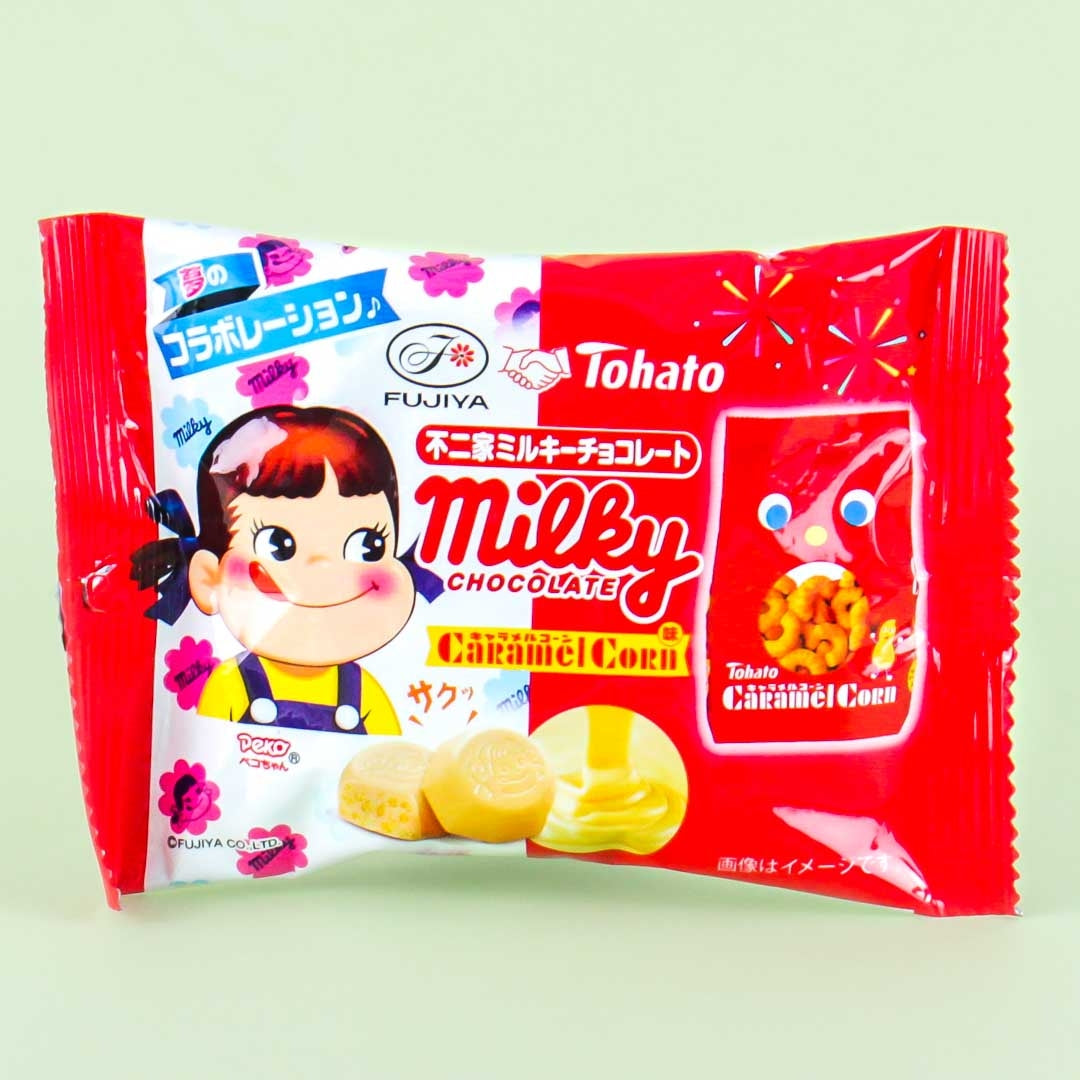 Fujiya x Tohato Milchige Karamell Mais Schokolade Bites