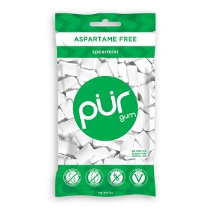 Pur Chewing Gum Zuckerfreie Aspartam-Speerminze 2,72 Unzen Packung mit 12