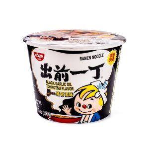 Nissin Demae Bowl Ramen Schwarzer Knoblauch Öl Tonkotsu künstliche Schweinefleisch Geschmack (hong Kong)