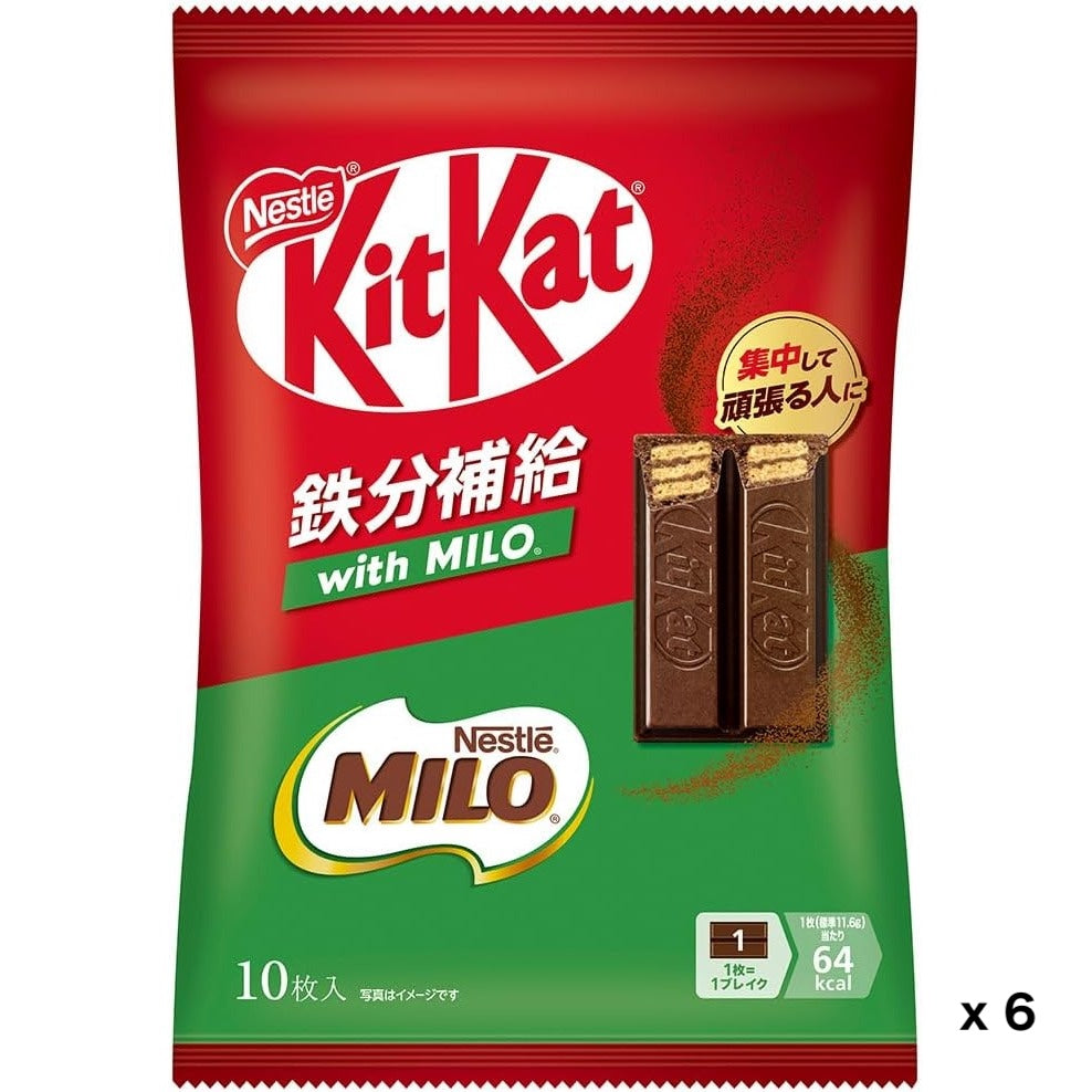 Kit Kat Mini Eisen Befestigung MILO Geschmack 10 Stück x 6 Taschen Limitierte Version Made in JAPAN – Tokyo Sakura Mall