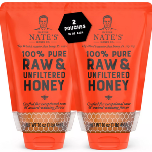 Nature Nate’s rohe und ungefilterte Honigbeutel, 16 Unzen (2 Packung)