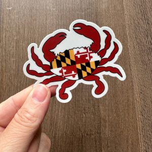die Buchstaben mdn – maryland Flagge Krabben Vinyl Aufkleber