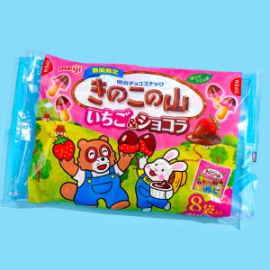 Kinoko no Yama Schokolade Kekse Familienpackung – Erdbeere & Schokolade