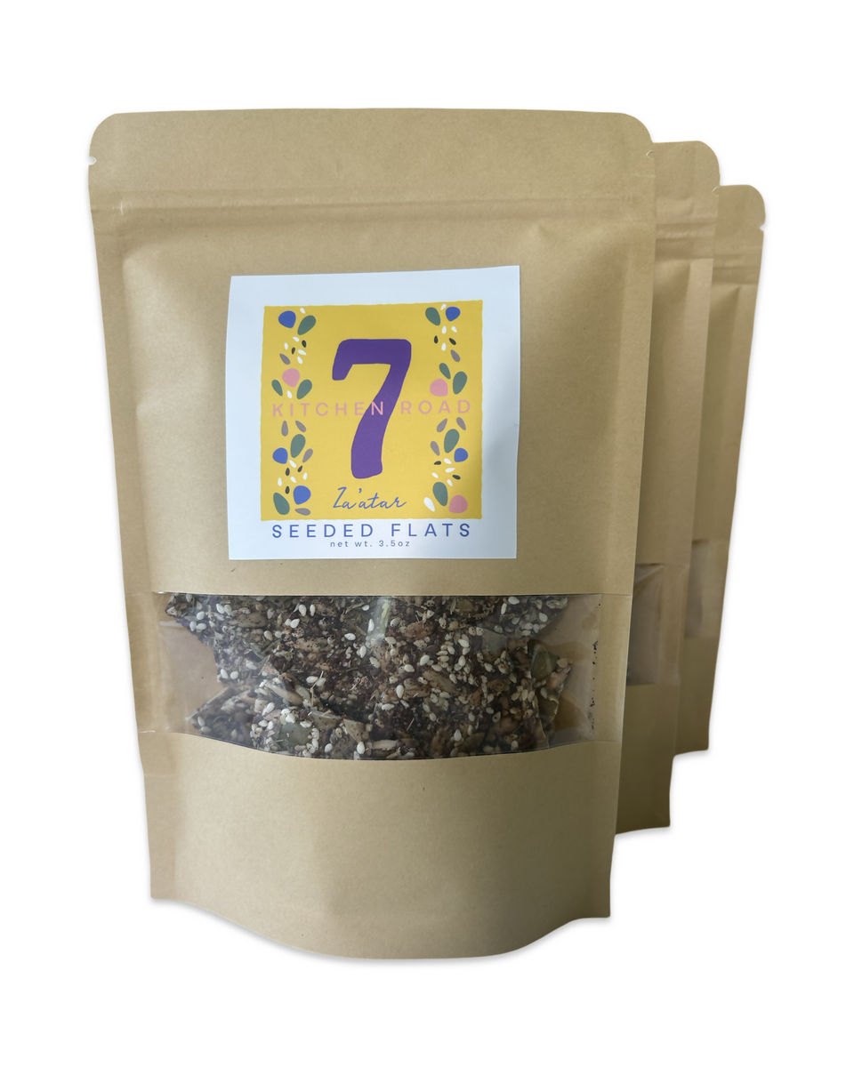 7 Kitchen Road Seeded Flats, Za'atar Packung – 12 Packungen x 3,5 Unzen Fall