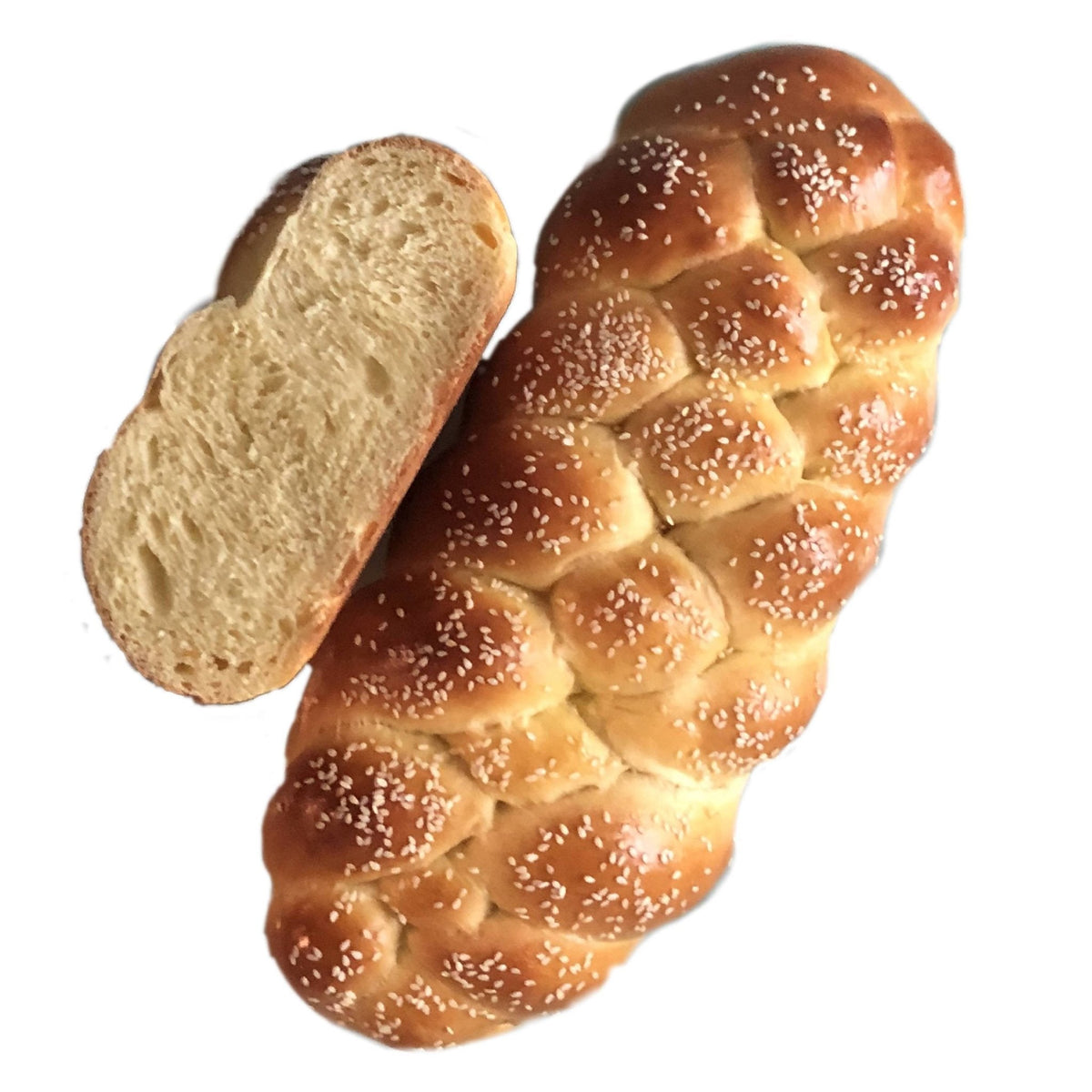 Zucker, Butter, Schokolade Sesam Sauerteig Challahs – 1 Laib