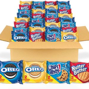 OREO Original, OREO Golden, Chips ahoy! & Nussbutter Keks-Snacks Vielfalt Pack, Schule Lunchbox Snacks, 56 Snack-Packs (2 Kekse pro Packung)