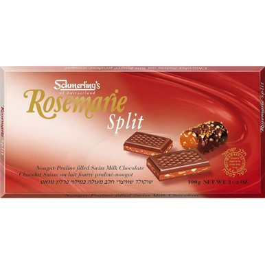 Schmerling's Rosemarie Split Schweizer Milchschokolade, Nougat-Pralin gefüllt, 3,5 oz