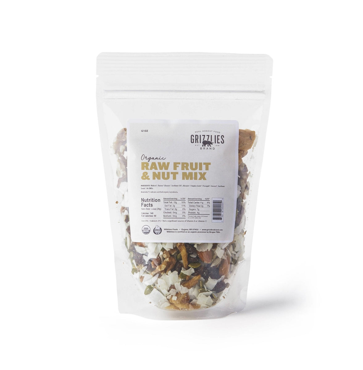 Bio-Rohfrucht & Nuss Trail Mischung Tasche – 12 x 12oz