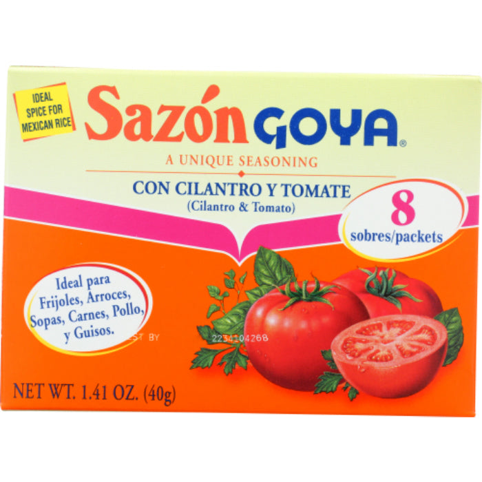 Goya Sazon Con Cilantro y Tomate 8 Stück, 1.41 Oz (Packung mit 36)