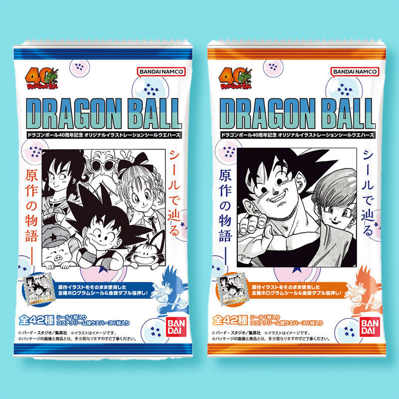 Dragon Ball 40th Anniversary Waffel mit Aufkleber
