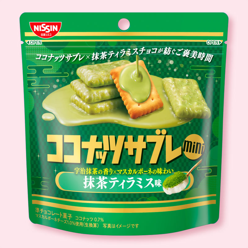 Nissin Kokosnuss Sable Mini Kekse – Matcha Tiramisu