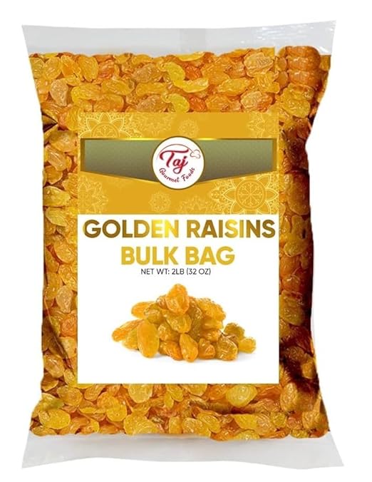 TAJ Goldene Rosinen – süß Seedless Sultanas aus Südafrika – 2lbs (Bulk Packung)