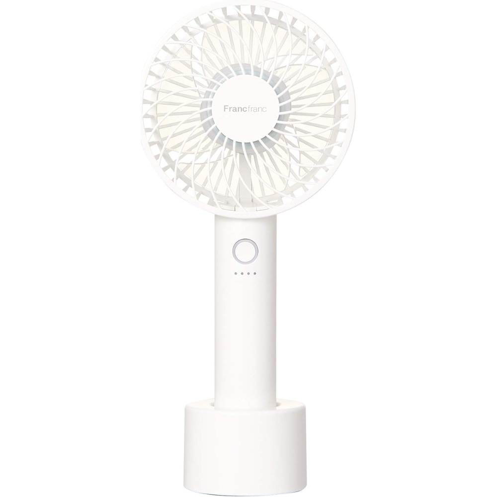 Francfranc Handy Fan 2025 Modell Weiß USB Typ-C – Hergestellt in JAPAN – Tokyo Sakura Mall
