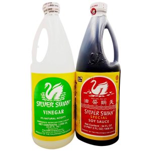Silberschwan – Essig und Sojasauce Wert Packung – 2000 ml (1 Liter Flasche je)