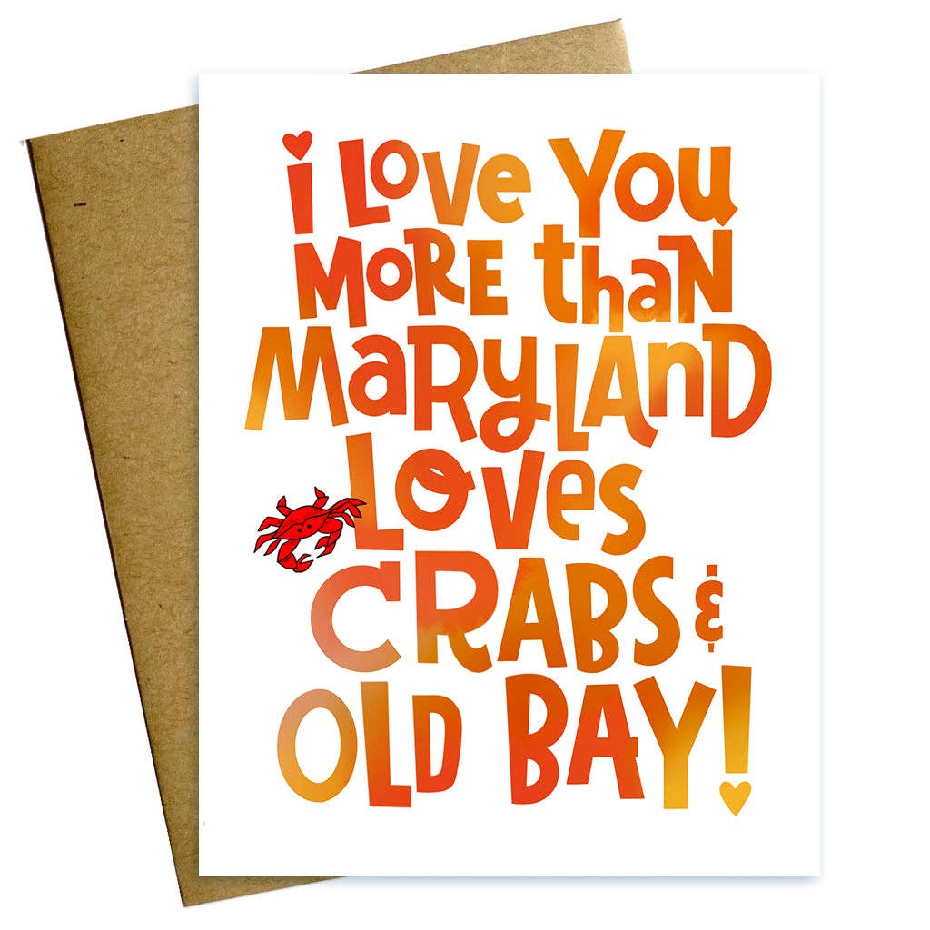Maggie Moore Studio – Krabben und Old Bay Maryland Valentine Card