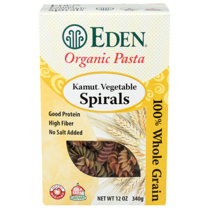 Eden Foods Pasta Kamut Gemüse Spiralen Bio, 12 Oz (Packung von 6)