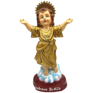 Welcome Sto. Niño Religious Statue Figurine – Philippine Handicrafts gold – 12 Zoll x 7,5 Zoll