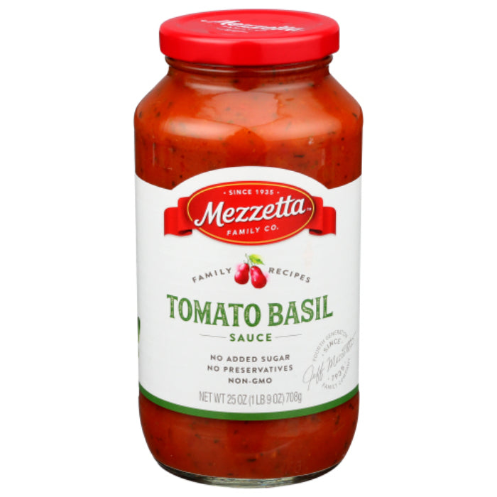 Mezzetta – Sauce Pasta Tomatensüß Basilikum, 25 Oz – Packung mit 6 Stück