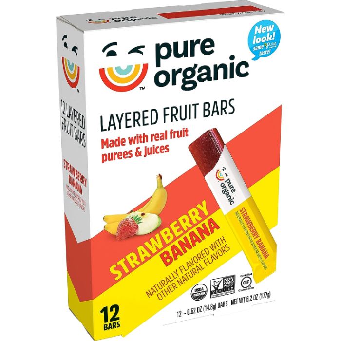 Rein Bio – Erdbeer-Bananenriegel 6,2 Oz – Packung mit 9