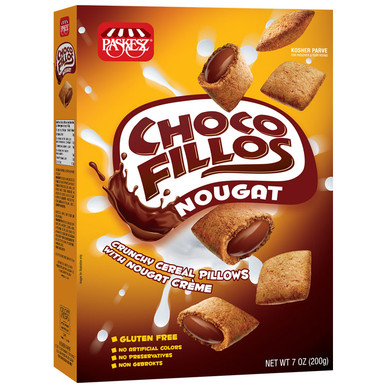 Paskesz Passah Choco Fillos Nougat, Glutenfreie knusprig Cereal Kissen, 7 oz