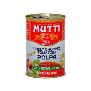 mutti fein gehackte Tomaten mit Zwiebel, Knoblauch und Basilikum Polpa