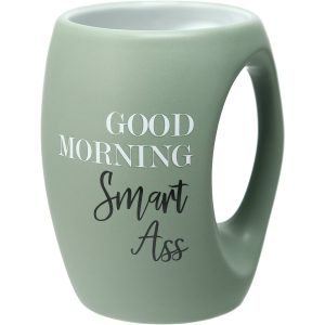 “Guten Morgen, Smartass” 18 oz Steinzeug Tasse – lustig und verspielt Desig