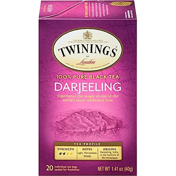 Twinings Darjeeling Tee, 20 Säcke, Packung mit 6