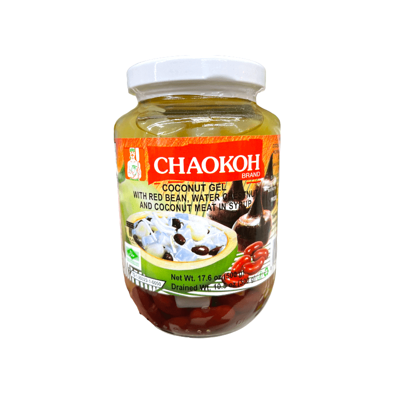 Chaokoh Kokos Gel mit Bohnen, Wasserkastanie und Kokosfleisch in Syru