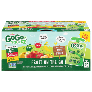 gogo squeez Apfelauce auf dem Sprung – . Packung mit 2 – 64oz / 20ct