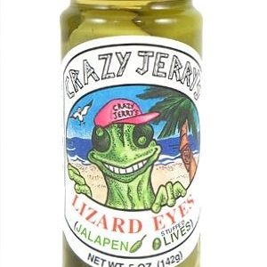 verrückte Jerry-Eidechsenaugen – Jalapeno gefüllte Oliven, . – 5oz