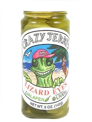 verrückte Jerry-Eidechsenaugen – Jalapeno gefüllte Oliven, . – 5oz