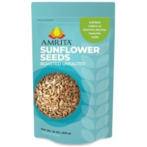 Amrita Bars Sonnenblumenkerne (gebraten und ungesalzen) – 10 x 1 LB Beutel