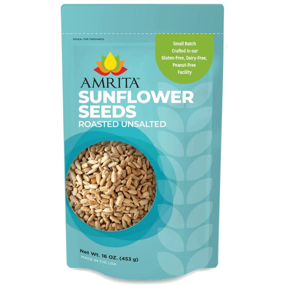 Amrita Bars Sonnenblumenkerne (gebraten und ungesalzen) – 10 x 1 LB Beutel