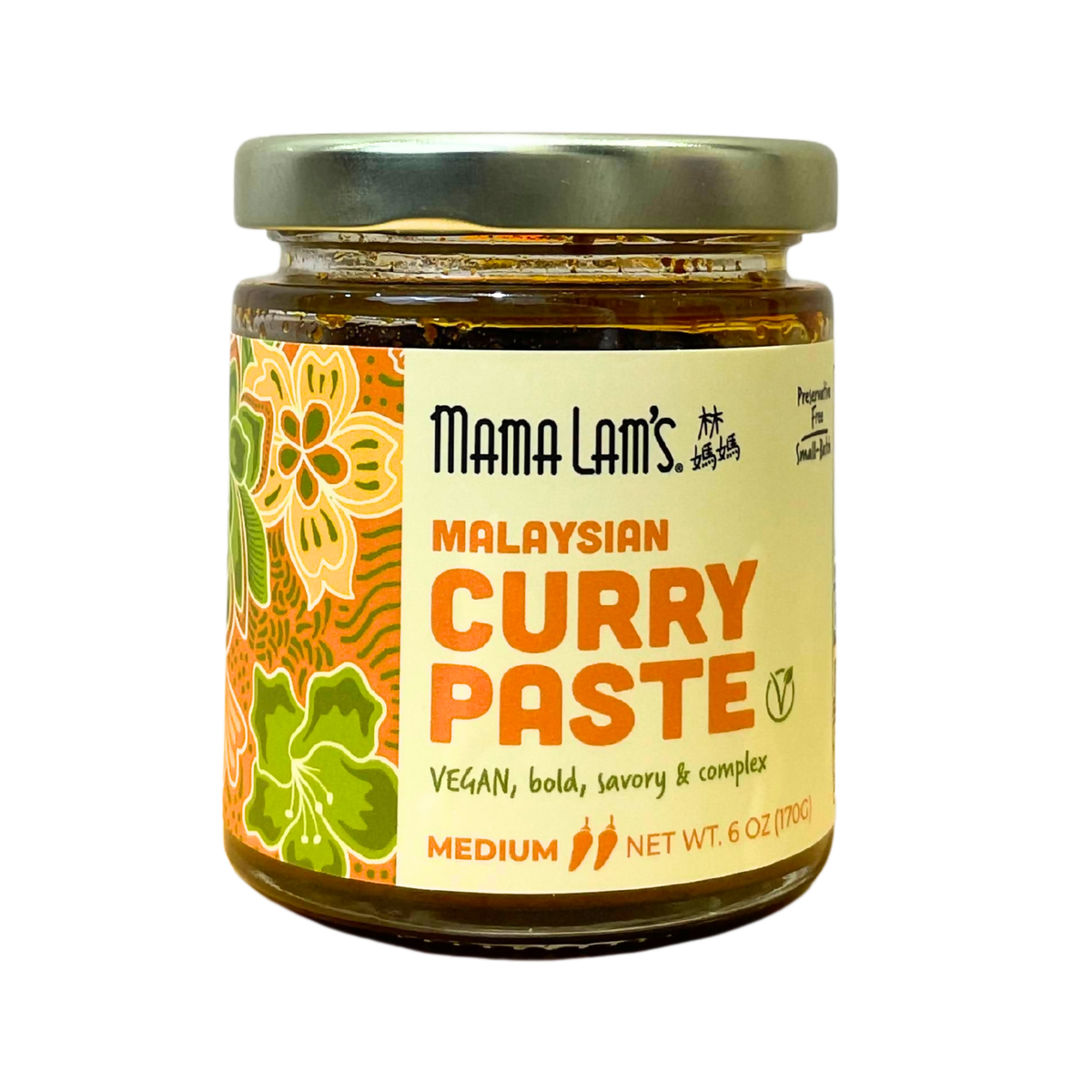 Mama Lam's Malaysische Curry Paste Vegan mittel Glas – 6 Gläser x 6 Unzen Fall