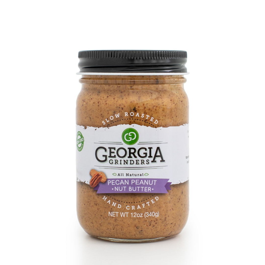 Georgia Grinders Pekannuss Erdnussbutter Blend Glas – 12 oz