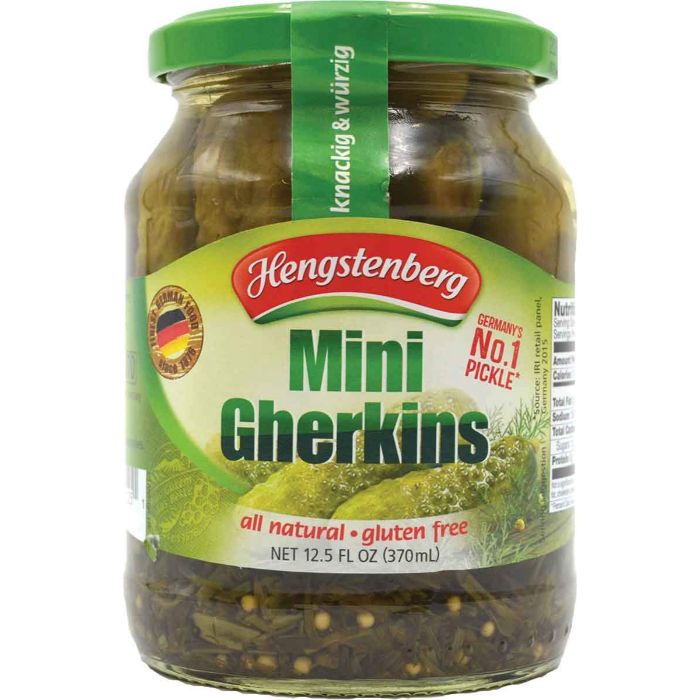 Hengstenberg – Essiggurken Mini, 12,5 Oz – Packung mit 12 Stück