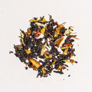 Weißer Schokoladen-Orange-Tee – aromatisierter schwarzer Tee