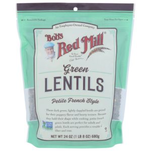 Bob's Red Mill Lentil Grün Beans, 24 OZ – Packung mit 4
