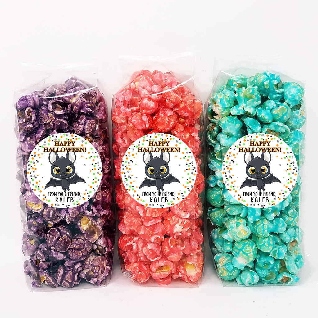Halloween Popcorn Taschen – Fledermaus mit Polka Dot Grenze