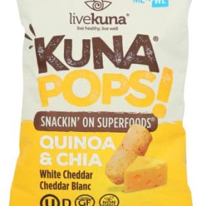 Kuna Pops: Snacks Weiße Cheddar, 3,5 Unzen Packung mit 10
