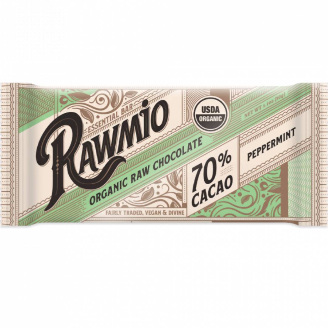 Rawmio Essential Minze Schokoladenriegel – 15 x 1,1 oz