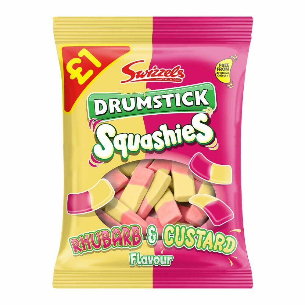 Swizzels Squashies Schlagzeug – Rhabarber & Custard