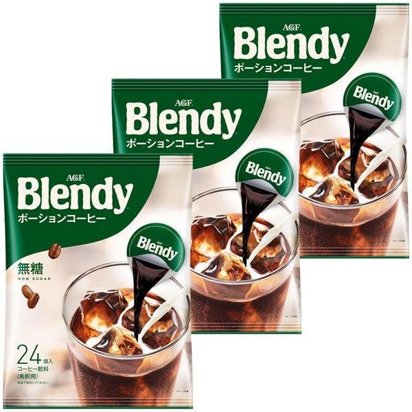 AGF Blendy Kaffee-Konzentrat ungesüßte 24 Stück (3 Stück)